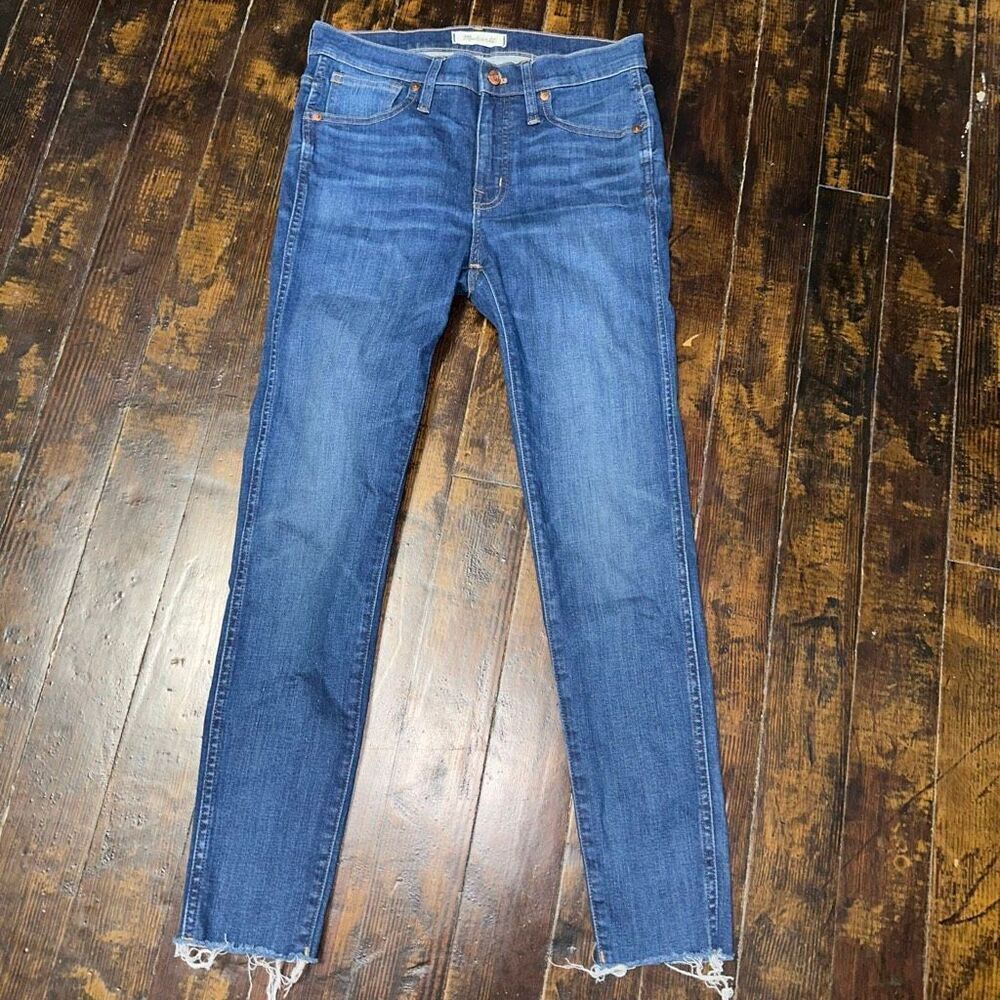 Madewell 9” high rise skinny raw hem normcore size 28 jeans